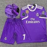 Cristiano RONALDO 7 Real Madrid Purple Kids Kit