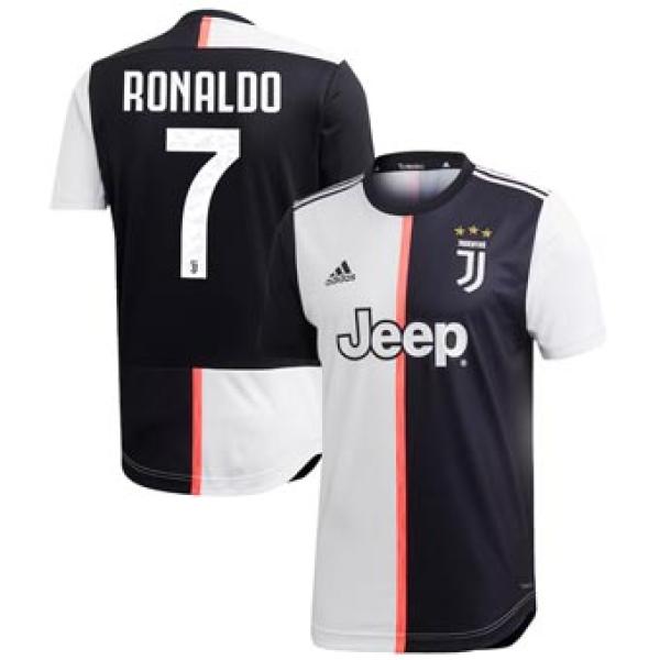 Men's Cristiano Ronaldo Black Juventus 2019/20 Home Authentic Player